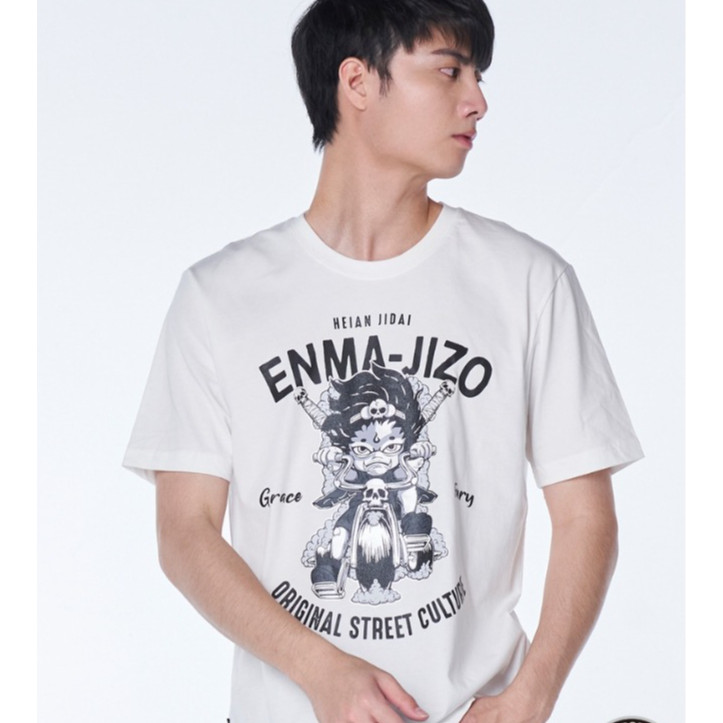 2026100% Cotton Nguyên Chất Jizo Xiaowang Retro Mùa Hè Cổ Tròn Tay Ngắn Top