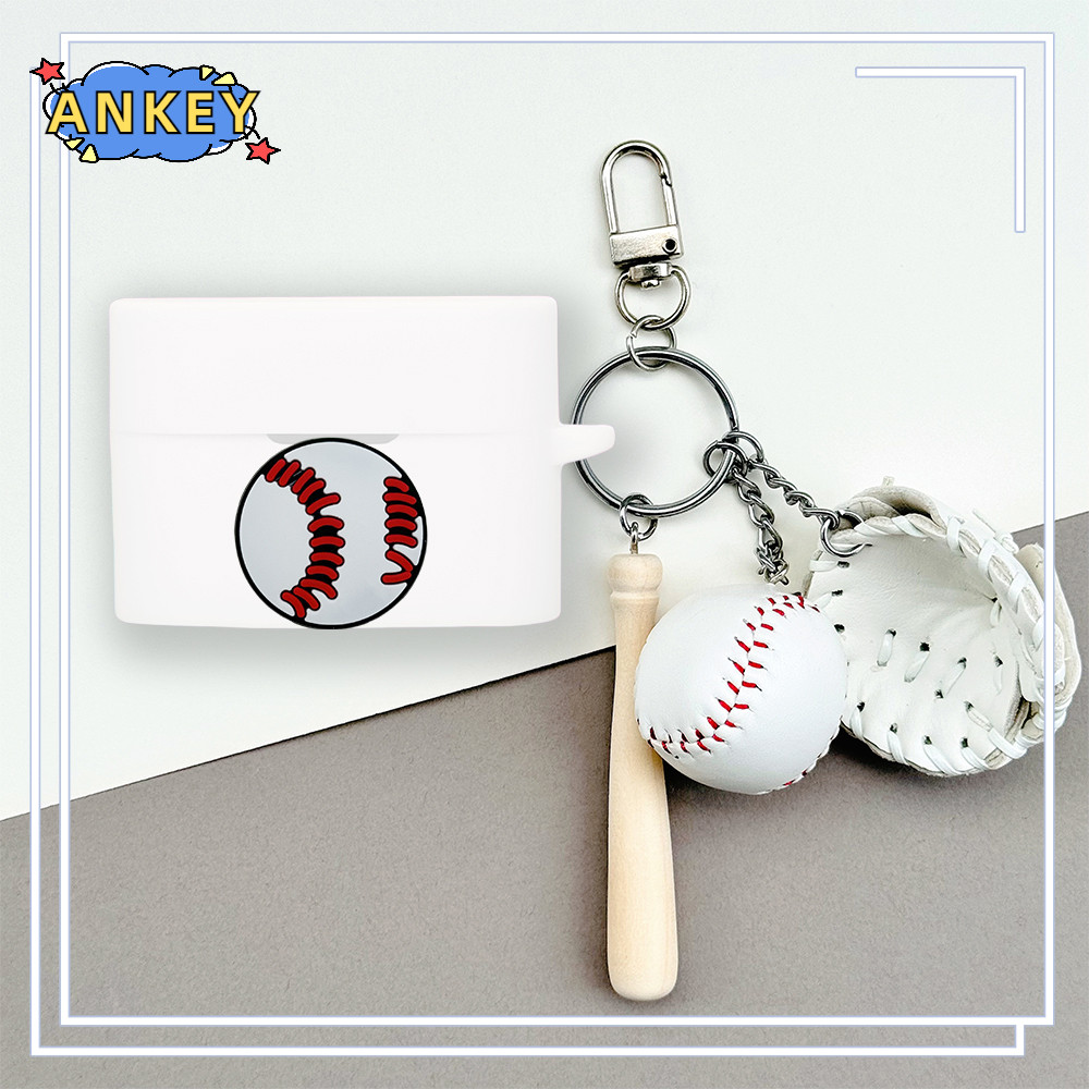 Case for Sony WF-1000XM6 Silicone Cute Baseball Bat Pattern Cartoon  Cases With Hook Protective Shoc