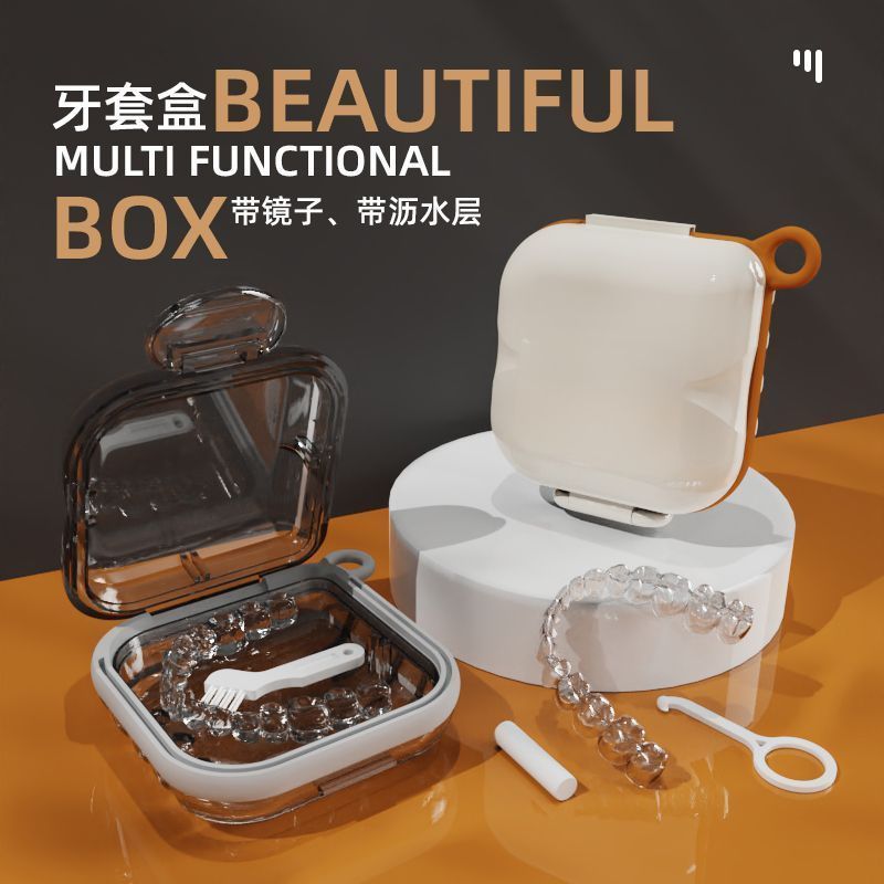Hộp Niềng Răng Vô Hình Hộp Niềng Răng Vô Hình Phong Cách Nhật Bản Dopamine Niềng Răng Di Động Hộp Bả