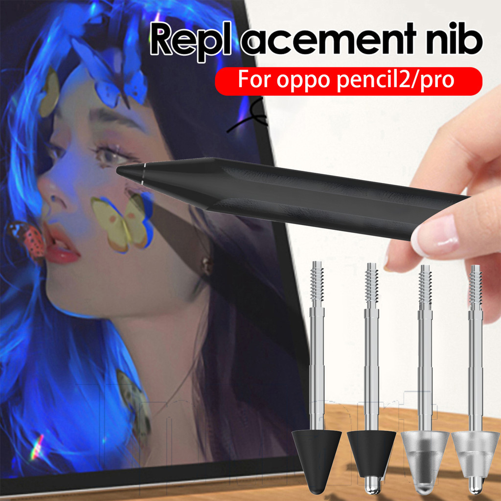 1 / 2 / 4 Đầu bút thay thế bền bỉ cho Oppo Pencil 2-Pro, Thanh áp lực nhạy cảm với thiết kế chống tr