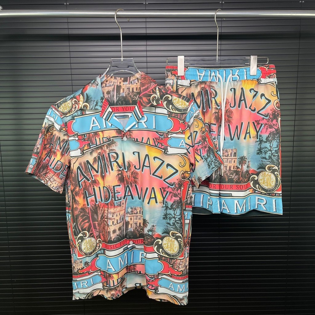 4YVS AMiR11 Summer Men's Short Sleeve Shirt Hawaiian Style3D Printed floral shirt, foreign trade sto