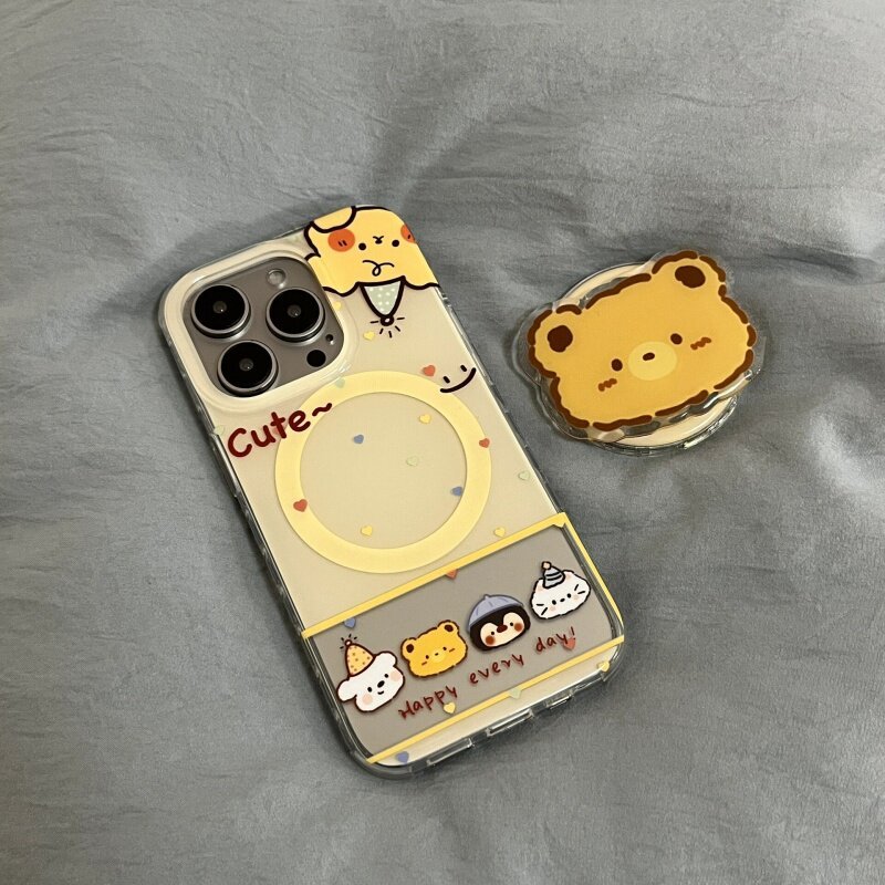 Thích hợp cho Meizu 22Pro Vỏ Điện Thoại Meizu 18Pro Hoạt Hình Động Vật Nhỏ Hekai Meizu 21 Giá Đỡ Từ 