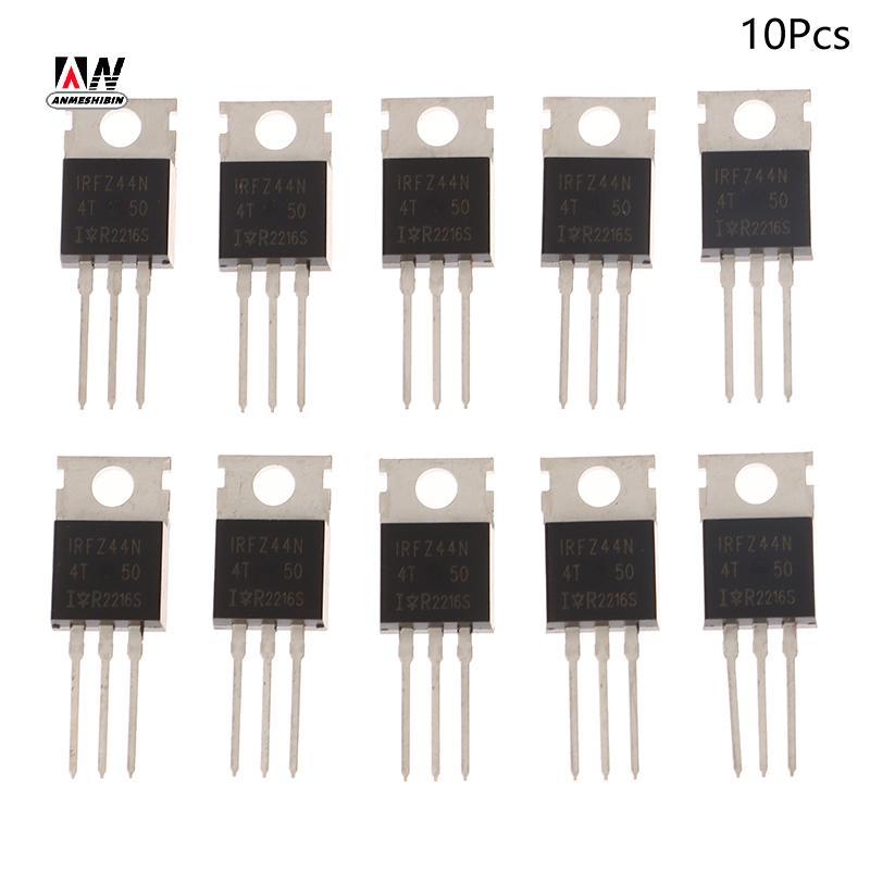 [LO] 10 Chiếc IRFZ44N TO220 IRFZ44NPBF TO-220 IRFZ44 Mosfet Transistor Kit Oril 55V 49A MOS Tube TH