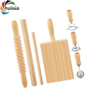 Bộ dụng cụ làm mì ống Tay cầm bằng gỗ Máy làm mì ống Gnocchi để làm bánh tự làm