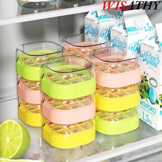 Máy làm đá viên WISATHY, Khuôn làm đá Mini 9 lưới, Ngăn đá ép bền Bữa tiệc gia đình Đồ dùng mùa hè