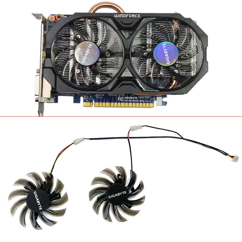 Dành Cho Gigabyte GTX670 GTX580 560Ti GV-N560OC GPU FAN 75MM 3PIN T128010SL T128010Quạt đồ họa SM PL