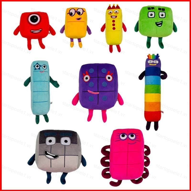 Numberblocks Đồ Chơi Sang Trọng 1-9 Búp Bê Nhồi Bông Bé Toán Học Khai Sáng Hoạt Hình Hoạt Hình Quà T