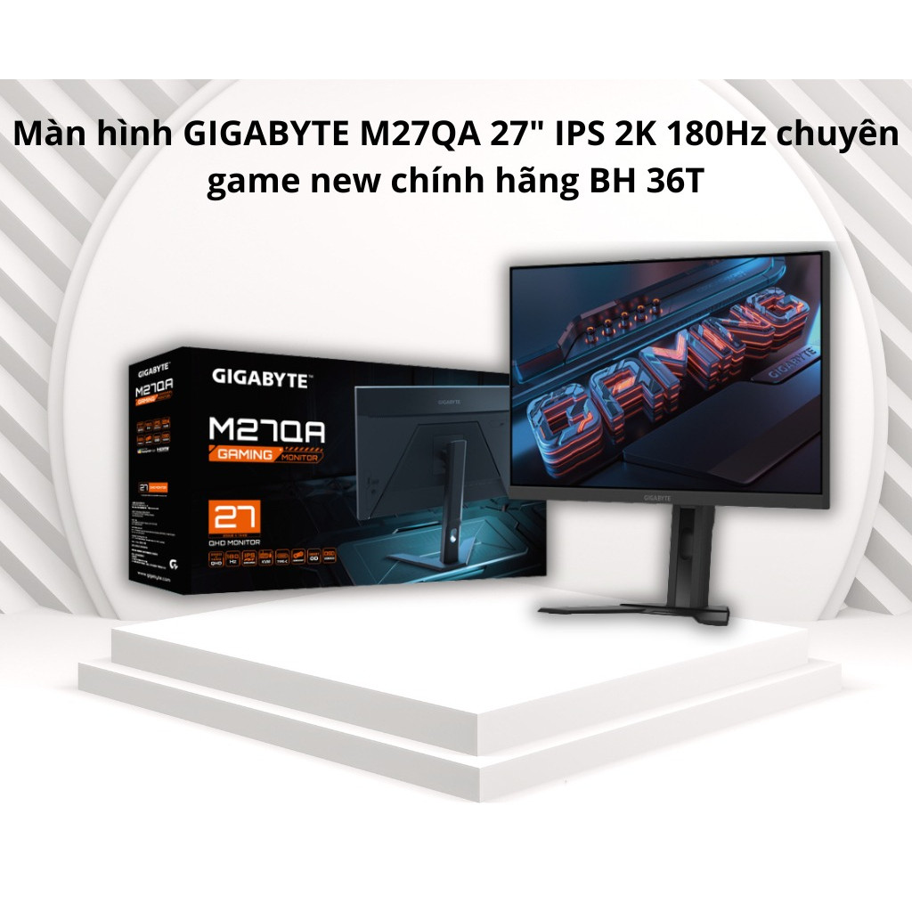 Màn hình GIGABYTE M27QA 27" IPS 2K 180Hz chuyên game new chính hãng BH 36T