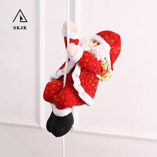 Mặt dây chuyền búp bê ông già Noel SKJK cho trong nhà / ngoài trời cho cửa sổ tường gia đình Đồ trang trí Giáng sinh Dây leo treo hoạt hình Đồ chơi búp bê sang trọng