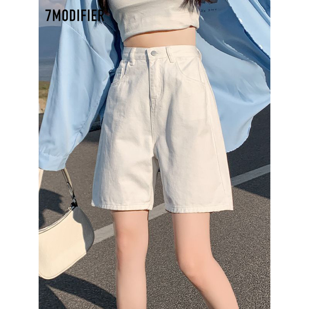 quần short nữ bigsize quần short nữ Quần Jean Eo Cao Dáng Rộng Mùa Hè, Ôm Dáng Phù Hợp Như Quần Shor