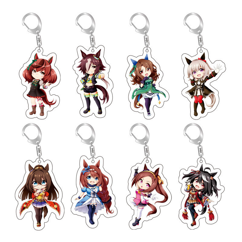 Anime Game Special Week Silence Suzuka Tokai Teio Maruzensky Oguri Cap Cosplay Keychain Accessories 