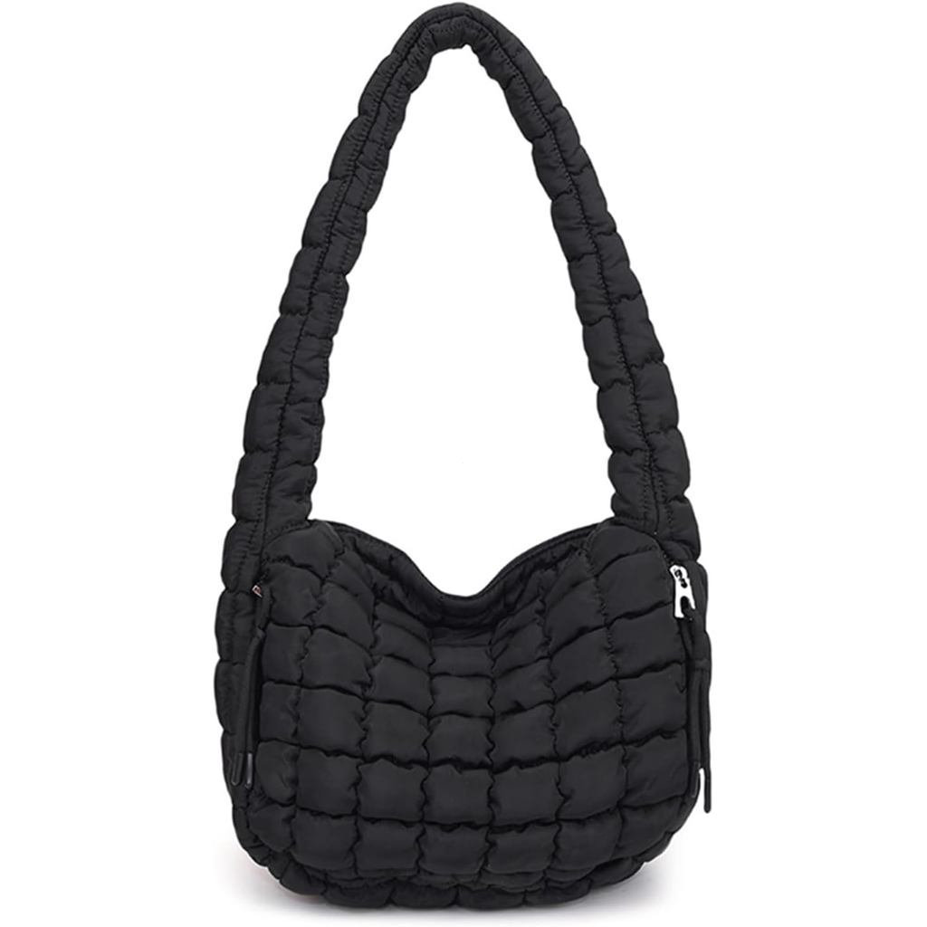 Túi Tote Quilted Cho Nữ Nhỏ Puffy Túi Đeo Vai Nhẹ Đệm Carryall Hobo Puffy Ví