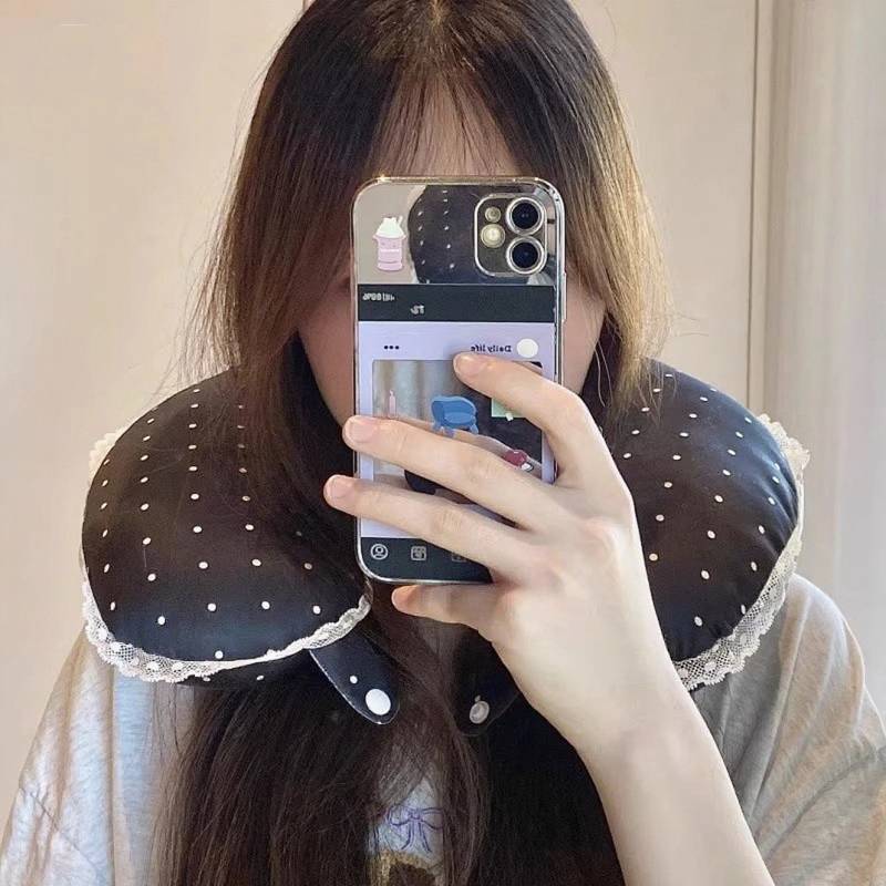 Cute New Polka Dot Pillow Nap Pillow for Airplane Travel Pillow 61n2