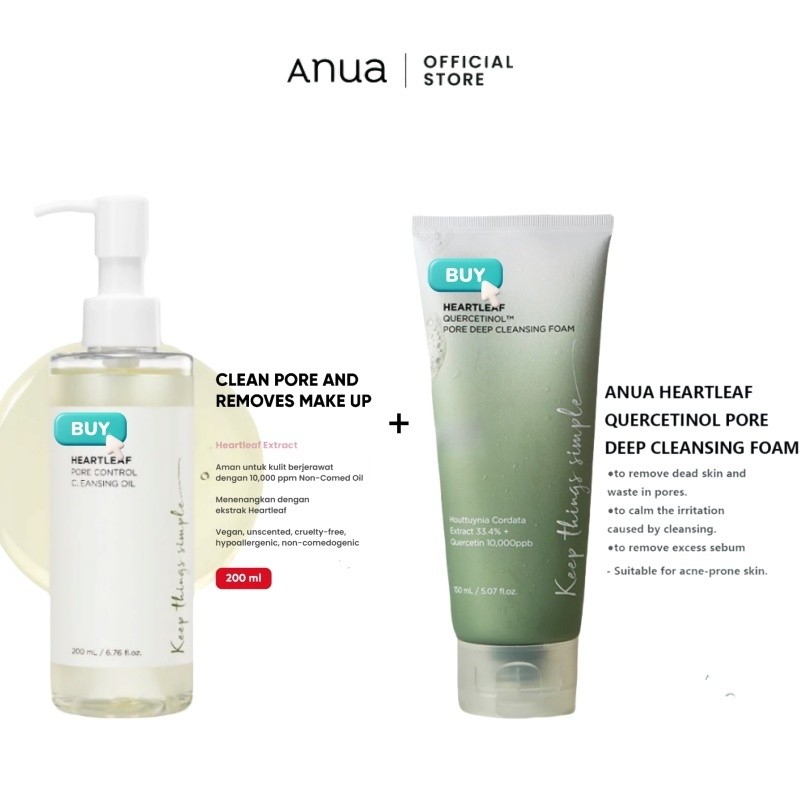 Anua Heartleaf Pore Control Cleansing Oil (200ml)/Anua (Mẫu mới) Sữa rửa mặt diếp cá giảm mụn