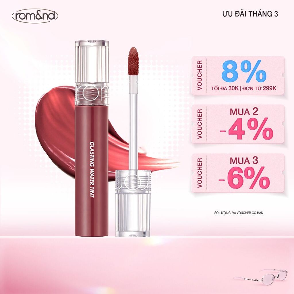 [Rom&nd] [Màu 14-17] Son tint nước siêu lì lâu trôi Hàn Quốc Romand Glasting Water Tint 4g