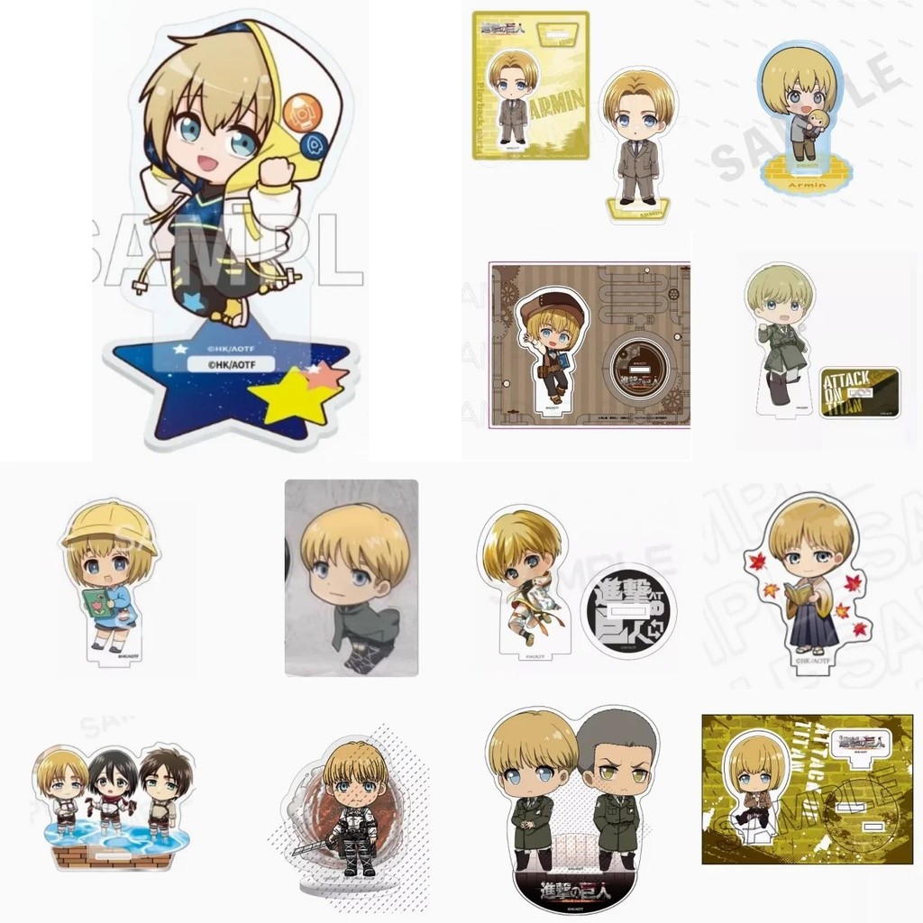 Mô hình Standee Anime Armin Arlert Attack on Titan Đại chiến Titan Acrylic Mica Trang trí Bàn học Qu