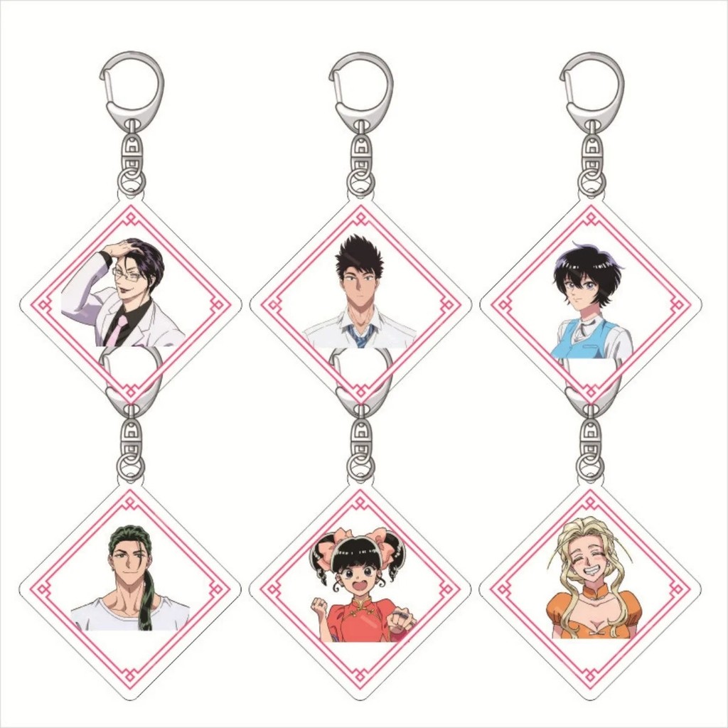 Móc khóa Anime Kowloon Generic Romance Acrylic Mica trong suốt phụ kiện trang trí cặp sách balo quà 