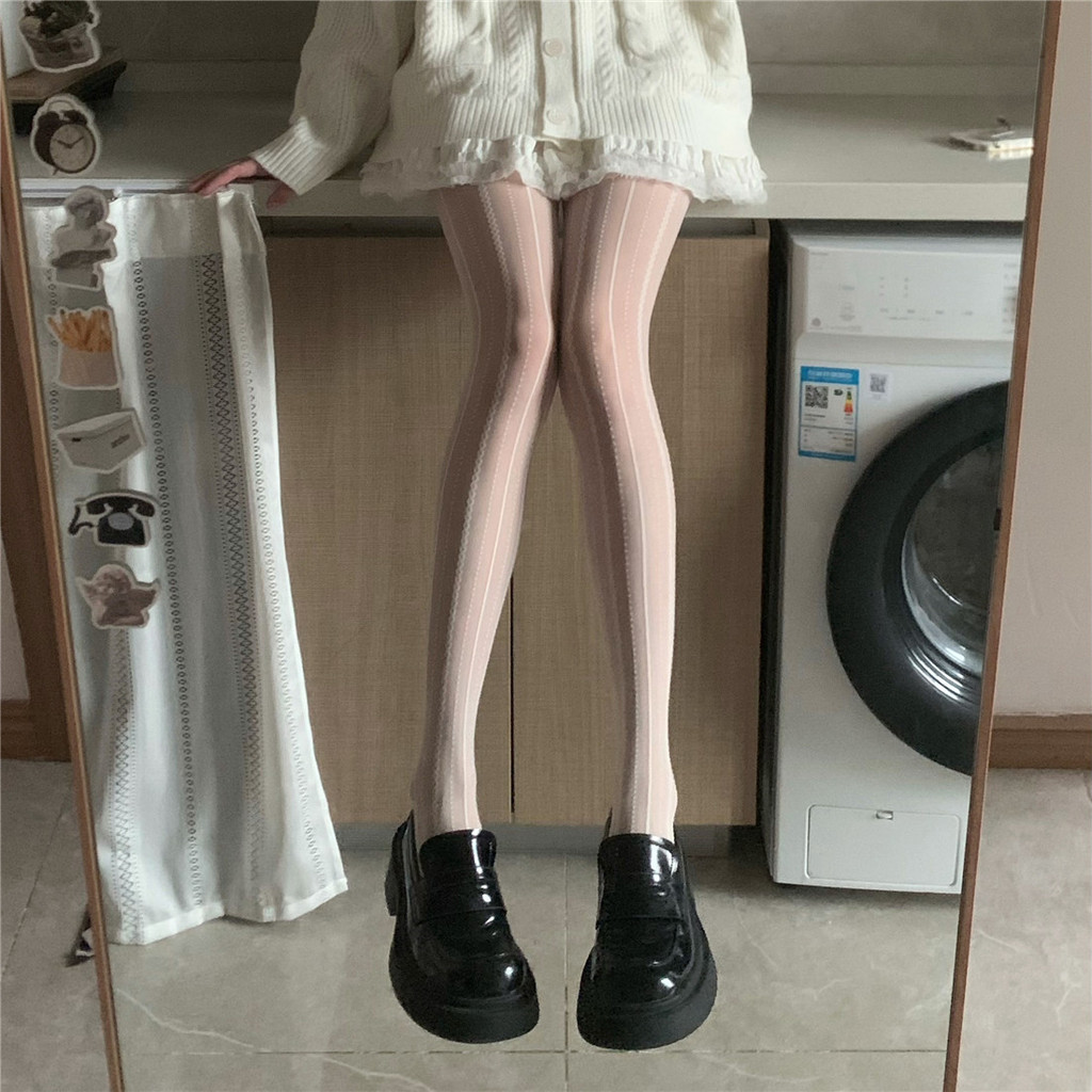 Ay Pure Desire Milky White Stockings Miu Series, Thiết Kế Ren Xoắn, Phù Hợp Cho Các Cô Gái