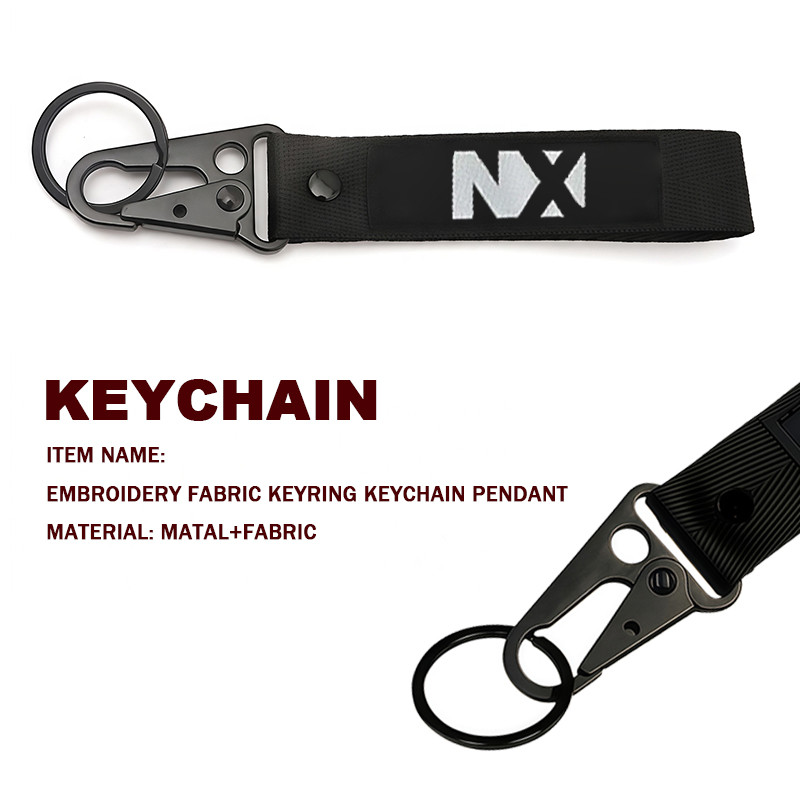 Nylon Thêu Logo Ô Tô Móc Khóa Móc Khóa Cho Xe HONDA NX 500 NX 400 NX400 NX750 NX190 NX200 NX200 NX65