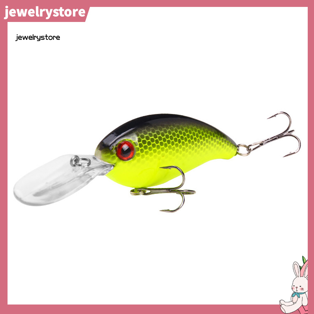 JET 1 Crank 3D Mắt Mồi Câu Cá Mồi Cứng Bass Crankbait Sắc Nét Cá Móc Giải Quyết