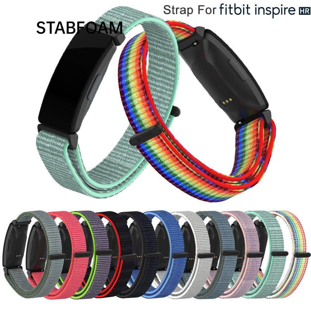 STABFOAM Nylon Loop Strap Thay thế Fitness Tracker Dây đeo cổ tay thông minh cho Fitbit Inspire HR