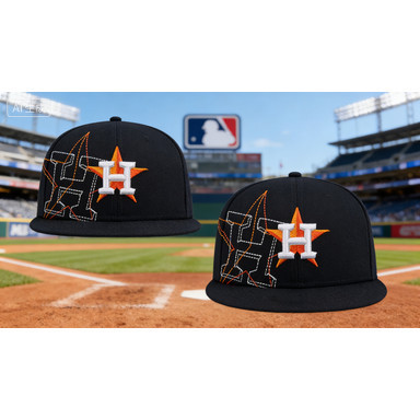 Mũ Snapback Houston Astros MLB màu navy đen, điều chỉnh được