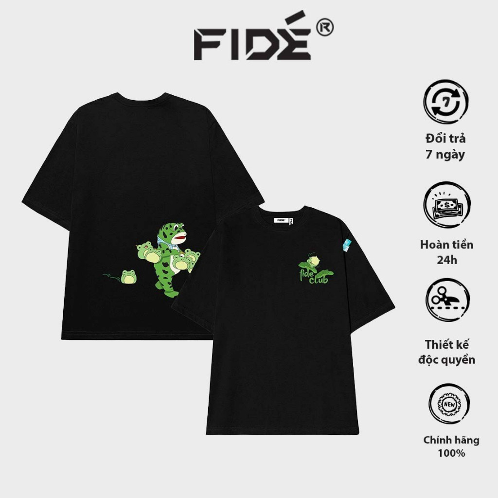 (COD) Áo thun FIDE phông trơn nam nữ cổ tròn FIDE ẾCH XANH 02