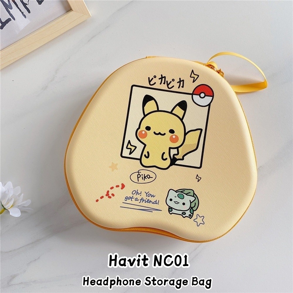 Hàng có sẵn Dành Cho Havit NC01 Vỏ Tai Nghe Đổi Mới Hoạt Hình Tai Nghe Earpads Túi Bảo Quản Vỏ EVA H