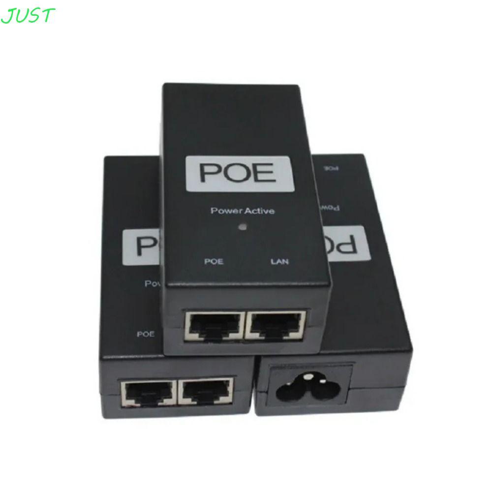 JUST POE Power Injector, Bộ nguồn POE tương thích 24V / 48V 0.5A, Đầu ra thiết bị POE 48V 0.5A 100Mb
