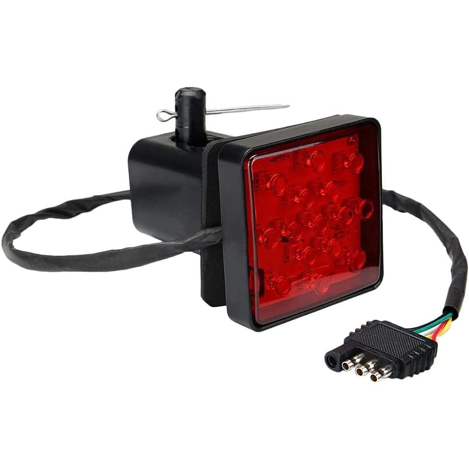 Đỏ 15 LED 2 inch Xe Kéo Xe Tải Hitch Kéo Haul Thu Nắp Phanh Đèn Pin 12V