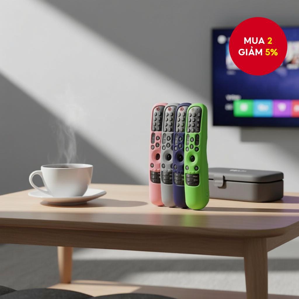 Vỏ điều khiển silicon cho TV thông minh LG 2021 mẫu MR22GA MR21GA MR23GA MR24GA chống sốc