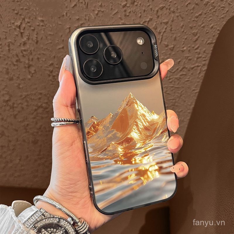 gold Mountains iphone17Phone case iPhone17Pro New Air Protective Sleeve17Promax Advanced KZ84
