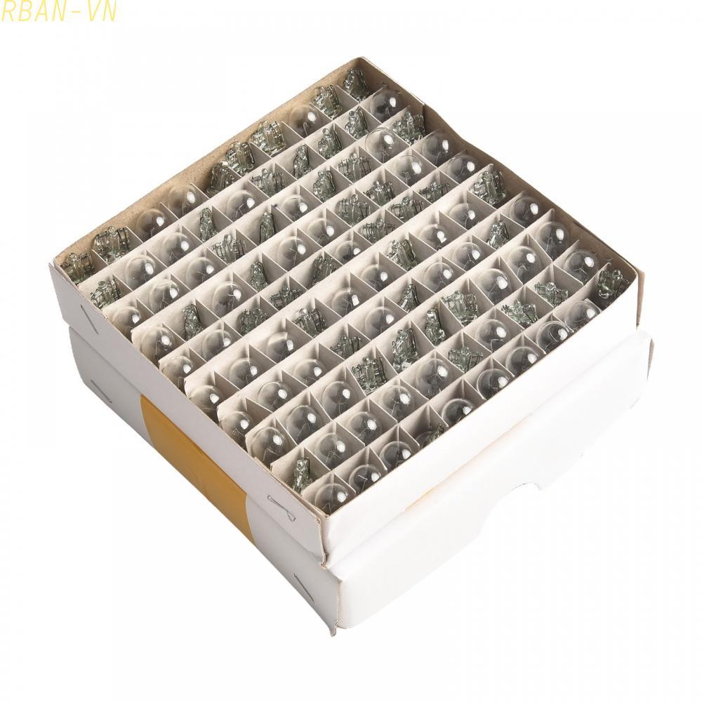 100PCS 194 T10 Clear Wedge Incandescent Light Bulbs for Trailers and Motorcycles