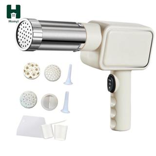 Máy làm mì ống điện Homyl Máy làm mì tự động Máy ép Spaghetti cầm tay Chín hình Dụng cụ làm mì gia dụng Chất liệu PP di động Thích hợp cho gia đình C
