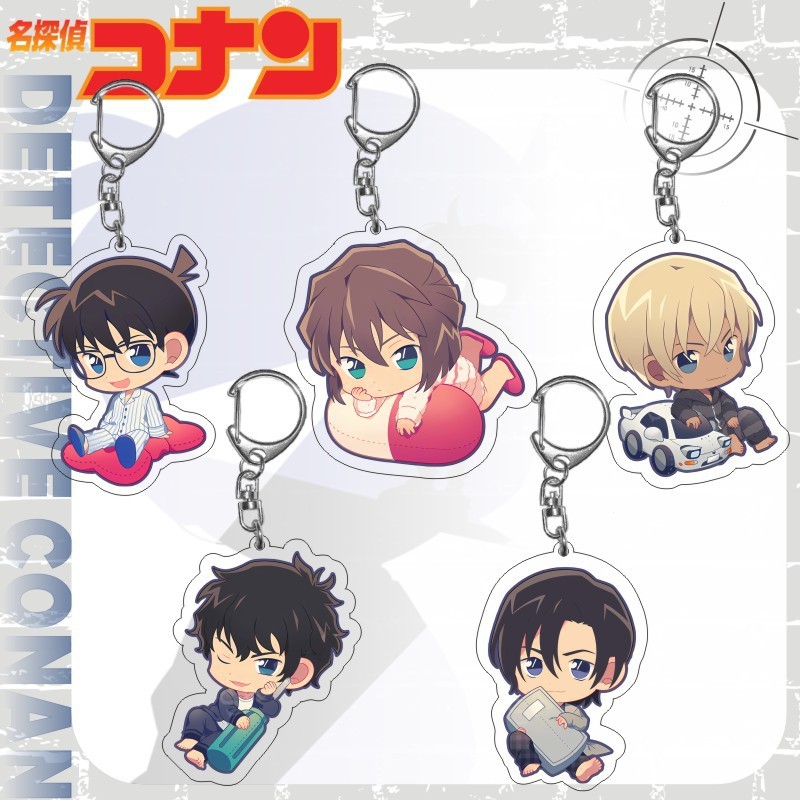 Anime Detective Conan Case Closed Haibara Ai Kuroba Kaito Mouri Ran Cosplay Acrylic Key Chain