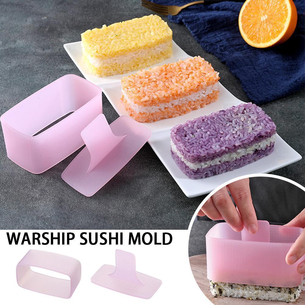 Warship Sushi Rice Mold Musubi Maker Molder Diy Sushi Muỗng Lớp Hộp Thịt Nhà Bếp Khuôn Z2t8
