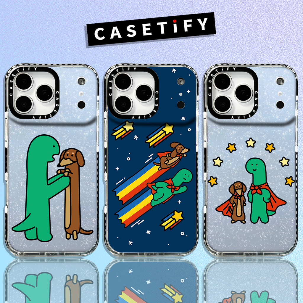 JOGUMAN Dinosaur Dachshund Casetify Shining Point Vỏ Điện Thoại Thích Hợp Cho iP17Pro Max Thích Hợp 