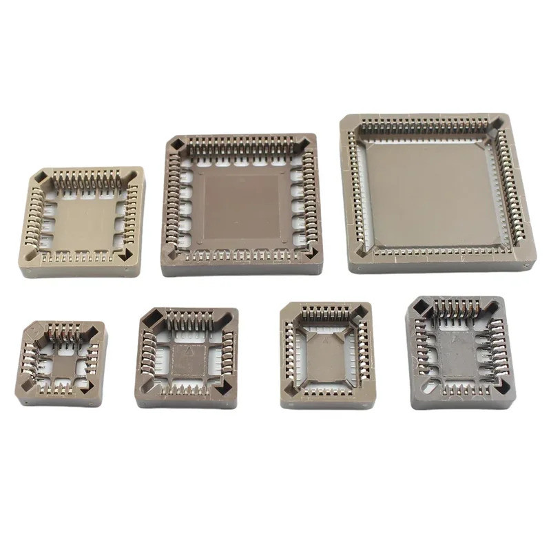 5 chiếc 1.27mm Pitch 20P 28P 32P 44P 68P 84P SMD SMT Surface Mount IC Ổ cắm PLCC 20 28 32 44 68 84 P