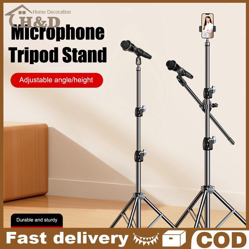 Micro Boom Tripod đứng 1.7 2.1m mic Tripod Bracket 66cm crossbar Arms với clip và điện thoại chủ đối