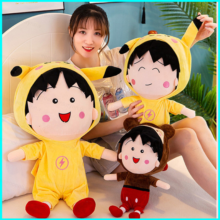 GN Chibi Maruko-chan hoạt hình dễ thương búp bê nhồi bông trang trí nhà quà tặng sinh nhật cho bạn g