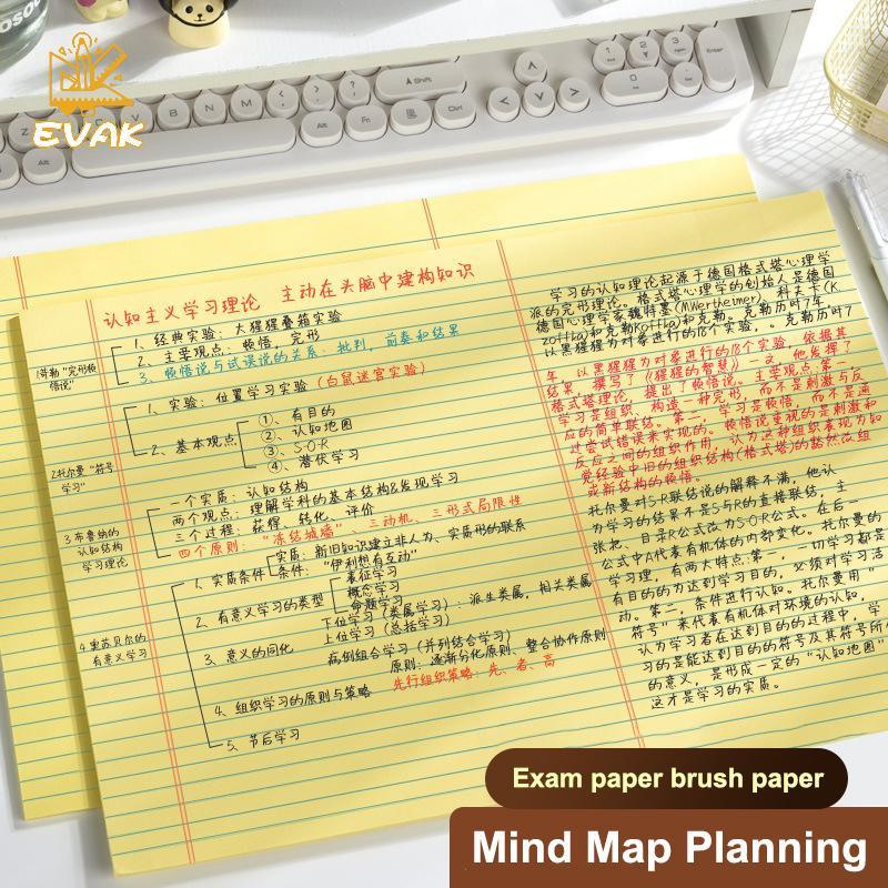 Alittlesetrtu 50 tờ Thiêned A3 A3 Notebook Lập kế hoạch tư duy Giấy dự thảo có thể xé được VN