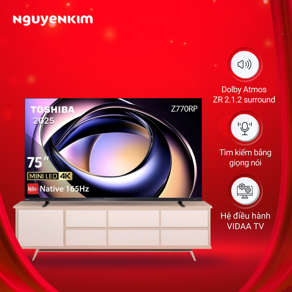 Smart Tivi MiniLED Toshiba 4K 75 inch 75Z770RP