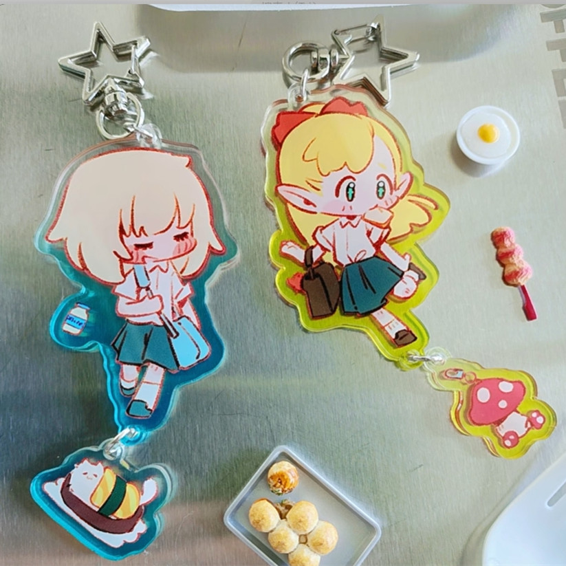 Farin Maru keychain man Acrylic charms chain for pants woman key chain pendant key holder Jewelry ll