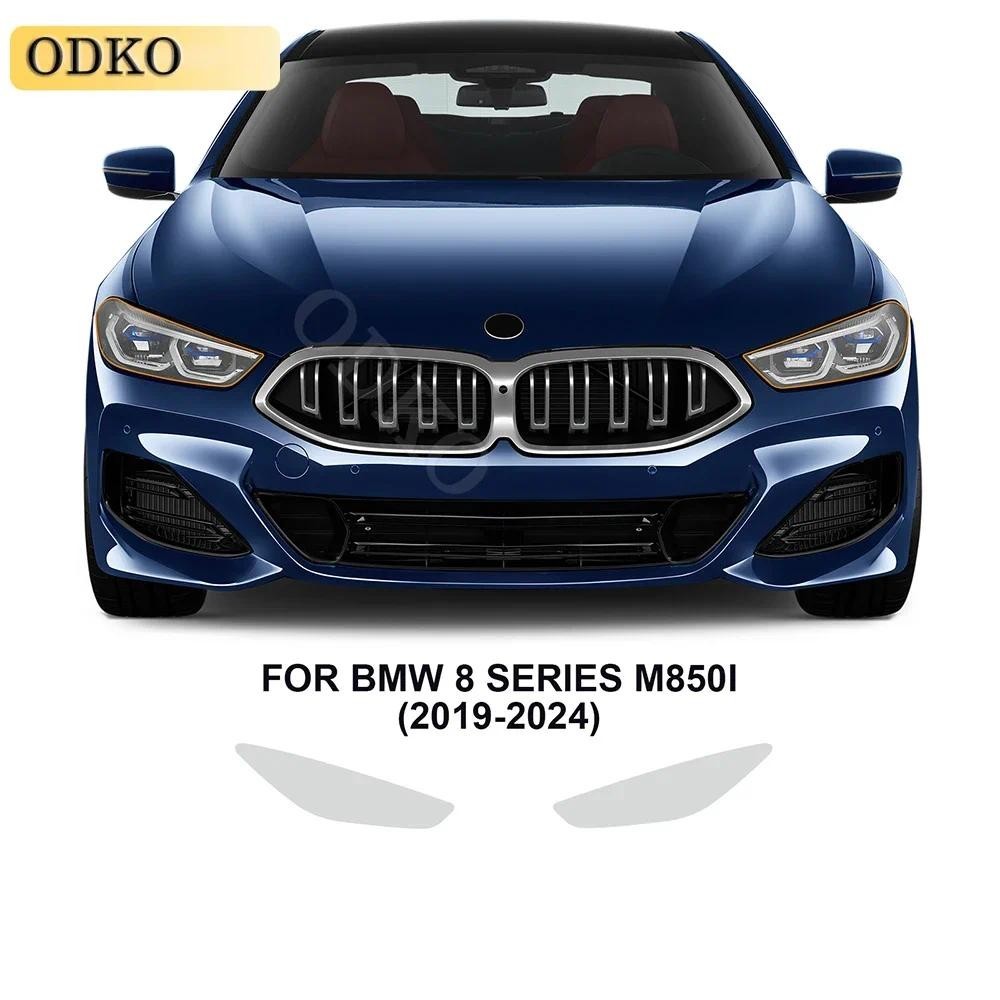 Dành Cho Xe BMW M850i M840i 8 Series 2022-2024 Cắt Trước 2 Chiếc Xe TPU Trước Đèn Pha Phim Trong Suố