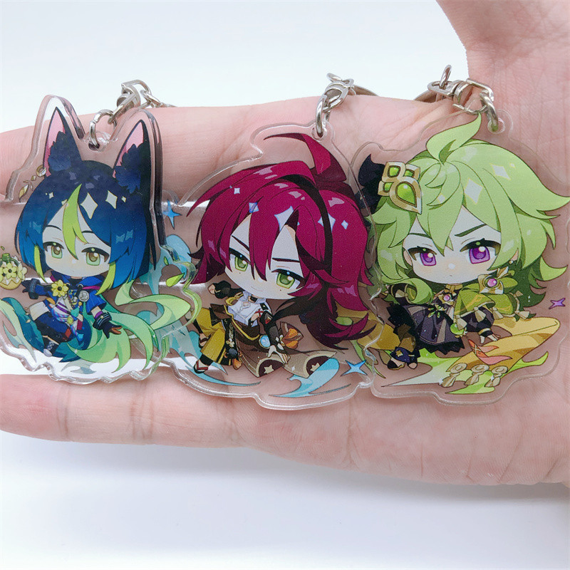 Impact Keychain Sumeru Collei Arataki Itto Kamisato Ayato Anime Cosplay Accessories Pendant Cartoon 