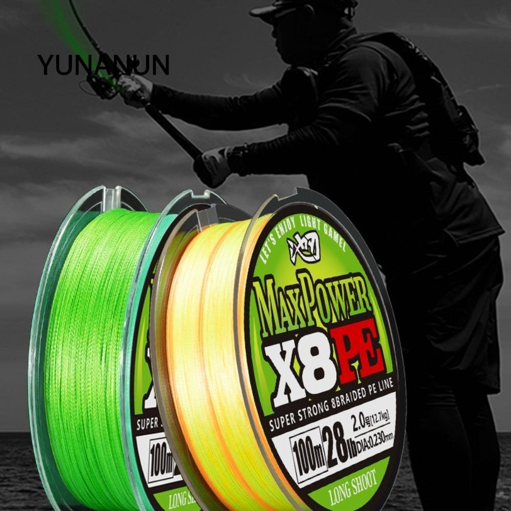 Dây câu YUNAUN, Ống chỉ co giãn PE Angling, 2024 100m câu cá Polyester Mồi 100m