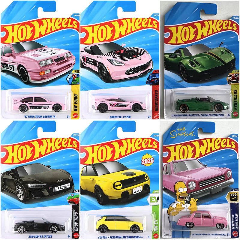 2026E Hot Wheels Hợp Kim Xe Thể Thao Nhỏ Xe Trẻ Em Pagani Audi Mazda Mazda Mazda 26E