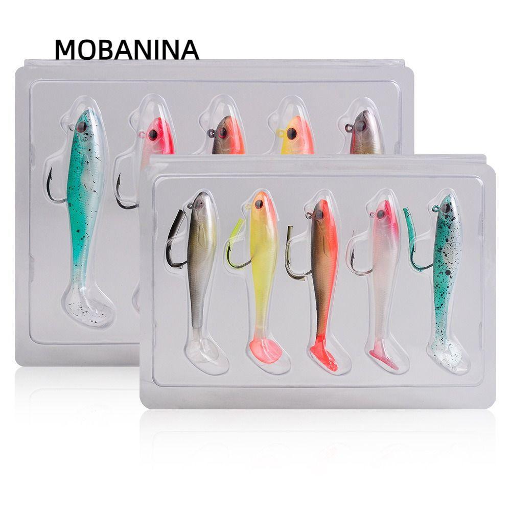 MOBANINA Swim Bait Nhân Tạo 7/9cm - Chìm T-Tail, Mềm, Phù Hợp Cho Cá Bass