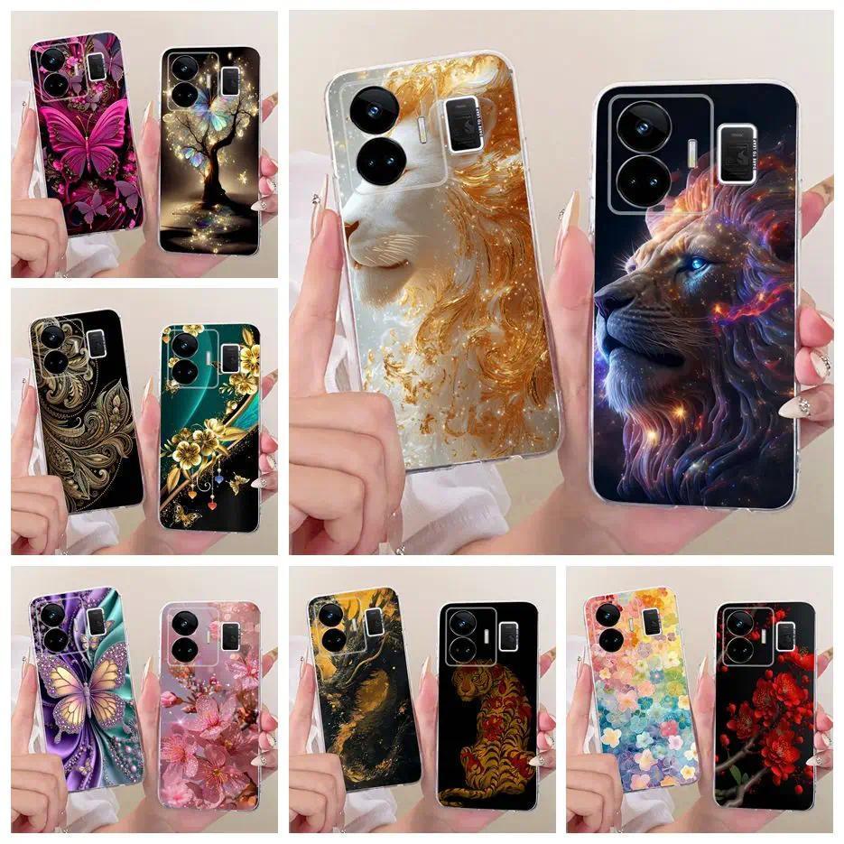 Dành Cho Realme GT Neo 5 240W Ốp Lưng RMX3706 Sư Tử Dễ Thương Sơn Thời Trang Vỏ Mềm Mỏng Điện Thoại 