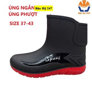 Ủng ngắn đi mưa, size 36 - 43, đế cứng, lý tưởng cho làm vườn và phượt baoho247